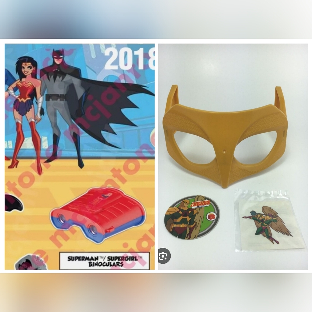 2 DC Justice League Action Toys: Superman Binoculars 2018 & Hawkman Mask 2016